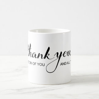 "Obrigado na apreciação de você" caneca