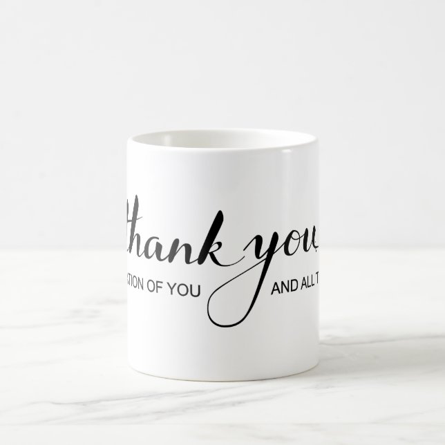 "Obrigado na apreciação de você" caneca (Centro)