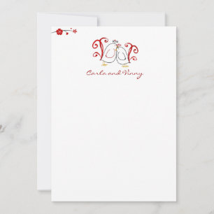 Obrigado Nota Cartões Adorando Pássaros e Blossoma