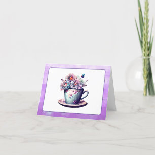 Obrigado Notas Bonito Vintage Teacup