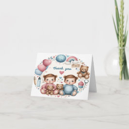 Obrigado Notas para as gêmeas ou para o novo prese