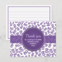 Obrigado: Padrão 80 Purple/White Number