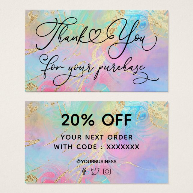 obrigado para a sua bolsa de fluido de compra (Frente & Verso)