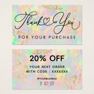 obrigado para a sua compra opal iridescente