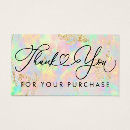 obrigado para a sua compra opal iridescente