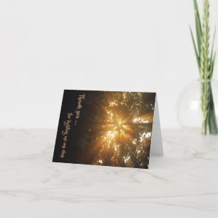 "Obrigado... para iluminar os cartões do meu dia