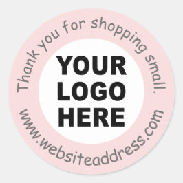 Obrigado para pequenas empresas, seu adesivo redon