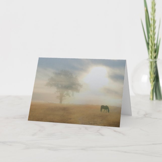 Obrigado para seu cartão do cavalo e do sol da (Frente)