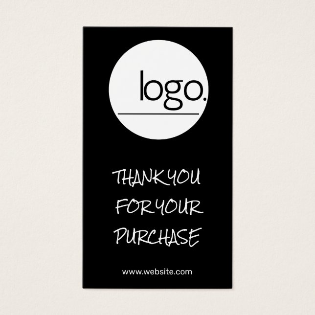 OBRIGADO PELA COMPRA BLACK LOGO PACKAGE INSERT (Frente)