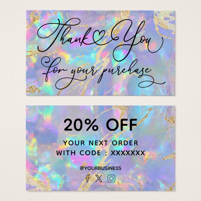 obrigado pela sua compra opala roxa (Frente & Verso)