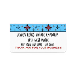 Obrigado pelas etiquetas de endereço de retro come