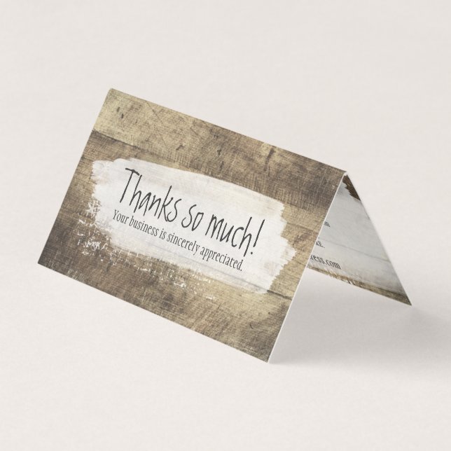 Obrigado pelas tábuas de madeira rústica e desgast (Frente)