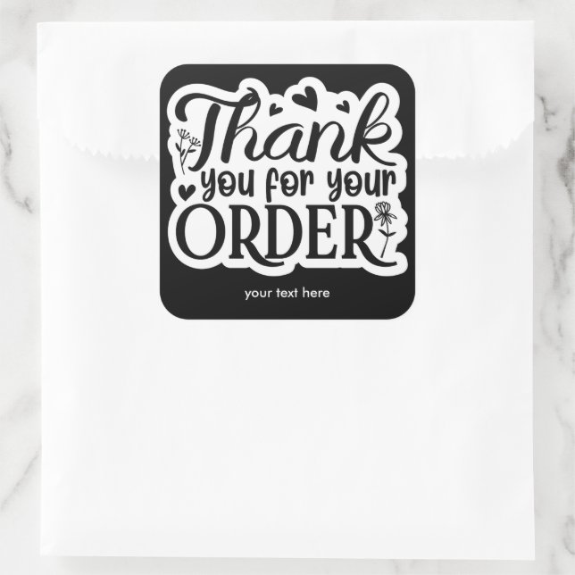 Obrigado pelo adesivo do seu pedido (Bolsa)