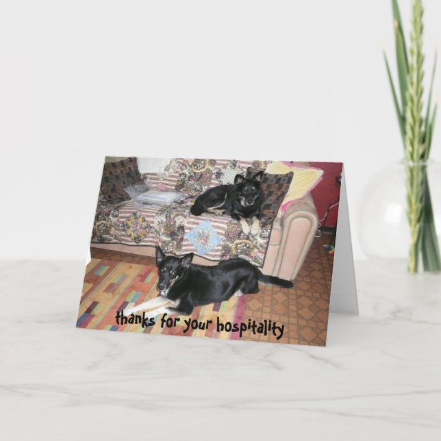 Obrigado pelo cartão de hospitalidade (cães) (Frente)