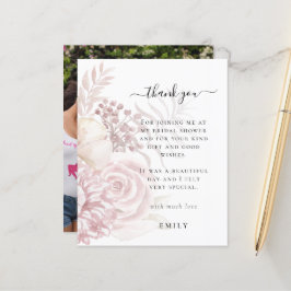 Obrigado pelo Chuveiro de Noiva com Fotos de Flore