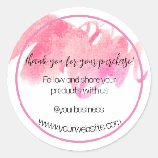 Obrigado Pelo Seu Autocolante De Negócios