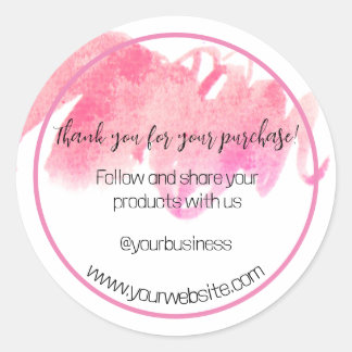 Obrigado Pelo Seu Autocolante De Negócios