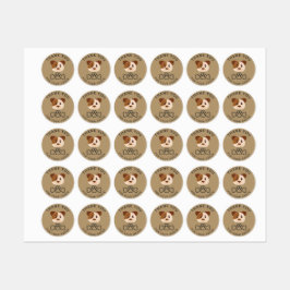 Obrigado pelo seu pedido, adesivo de cachorrinho.