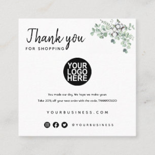 Obrigado Pelo Seu Pedido De Cartões Modelo Small B