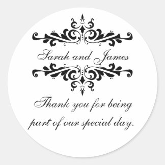 Obrigado personalizado elegante você etiquetas do