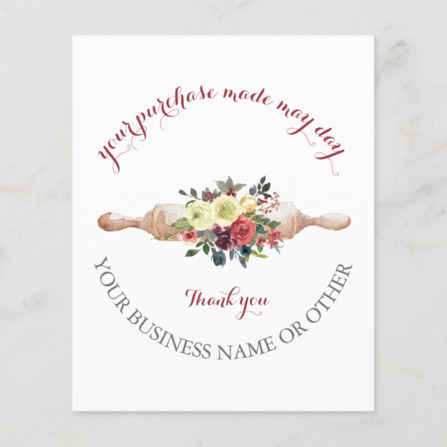 Obrigado por Apoiar Meu Cartão de Negócios Pequeno (Frente)