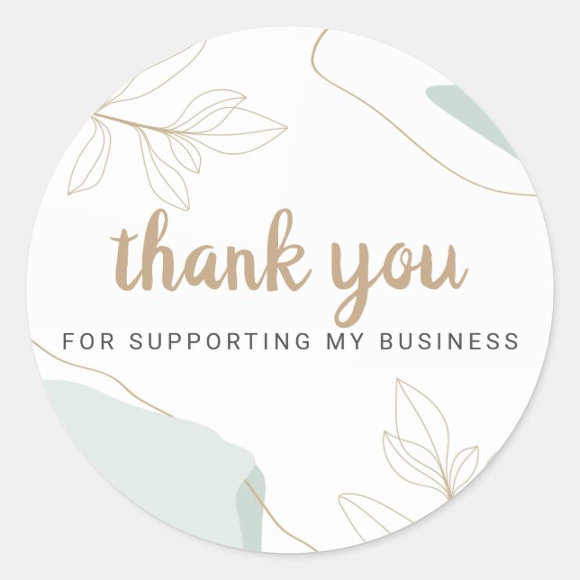 Obrigado por apoiar os meus autocolantes de negóci (Frente)