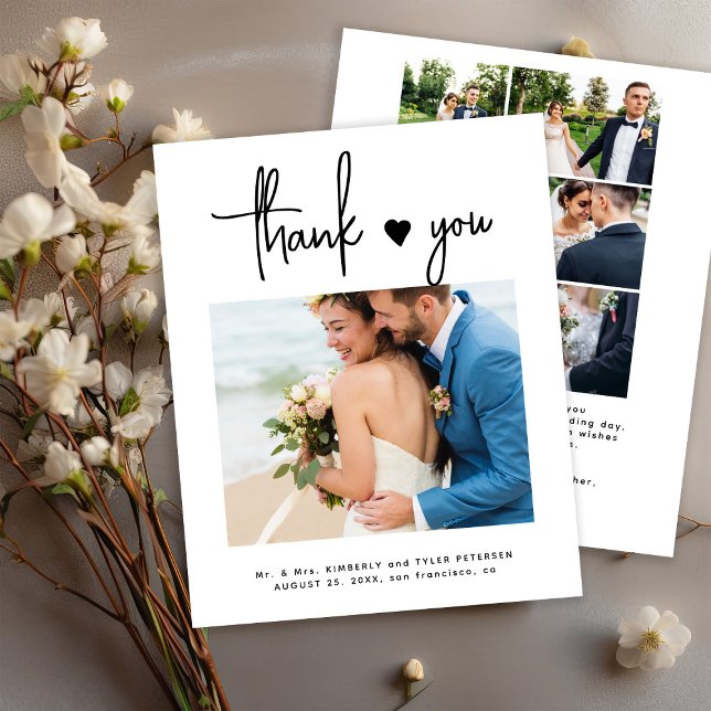 Obrigado por casamento simples moderno com várias  (Criador carregado)