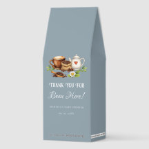 Obrigado por estar aqui Baby shower  Café Obrigado