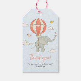 Obrigado por etiquetas | Balão de ar quente de ele