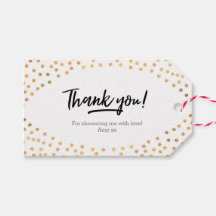 Obrigado por etiquetas | Favorecer marcas | Dourad