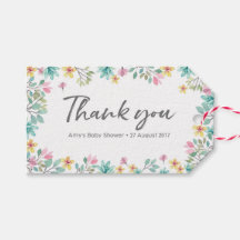 Obrigado por etiquetas | Marcas de favor | Flores 