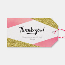 Obrigado por etiquetas | Marcas de favor | Rosa e 