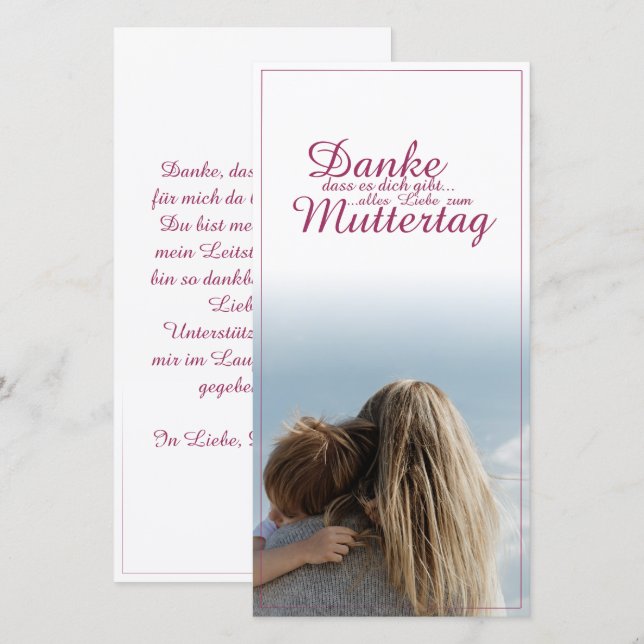 Obrigado por existir, Dia das Mães, Mãe & Filho (Frente/Verso)