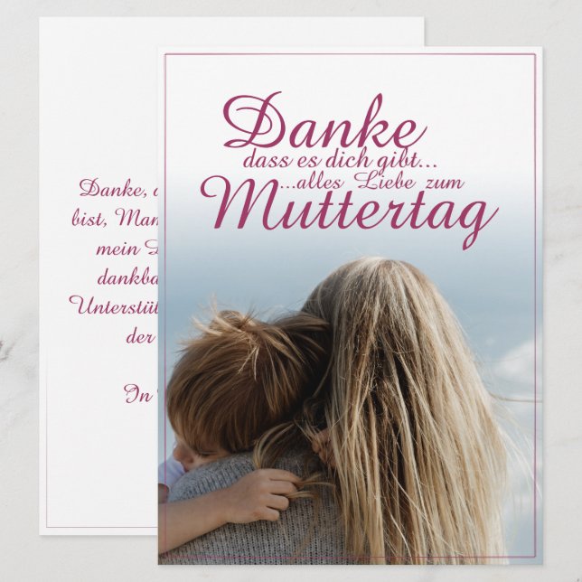 Obrigado por existir, Dia das Mães, Mãe & Filho (Frente/Verso)