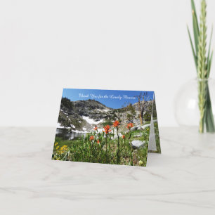 Obrigado Por Lindas Flores, Montanhas, Cartão De N