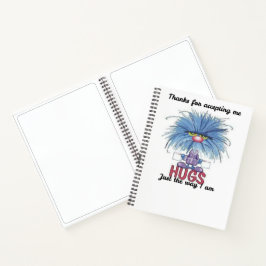 Obrigado por Me Aceitar Caderno Espiral de Abraços