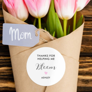 Obrigado por me ajudar a florir Adesivo de Flor