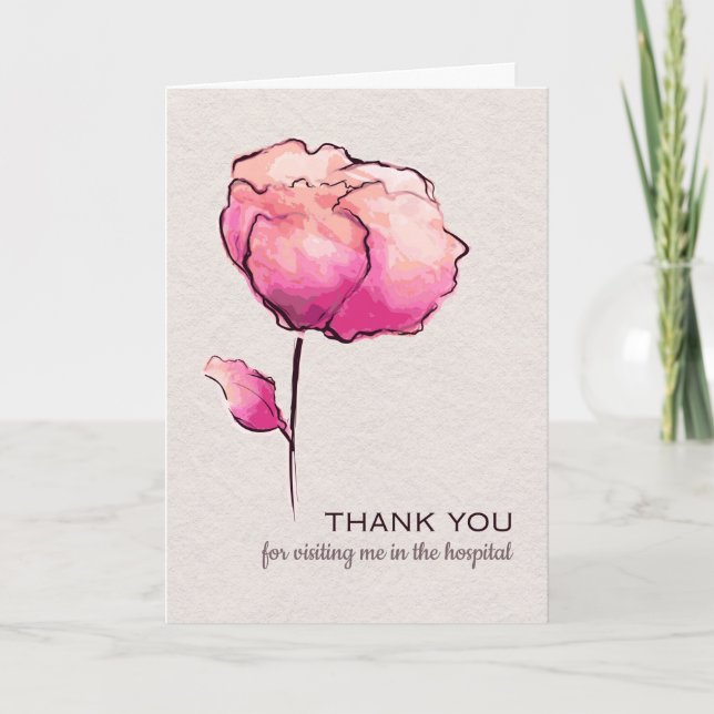 Obrigado por me visitar no Cartão do Hospital (Frente)