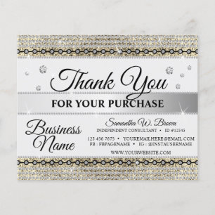 Obrigado Por Ordens Jewelry Glitter Dourada Diamon