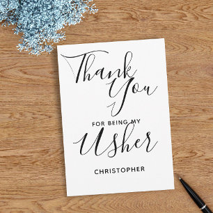 Obrigado por ser meu Cartão Flat Usher de Casament