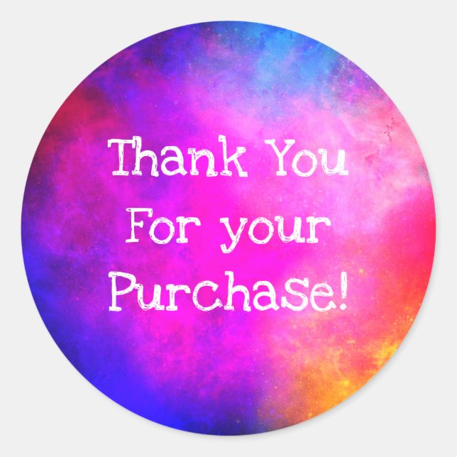 Obrigado por seus adesivos de compra (Frente)