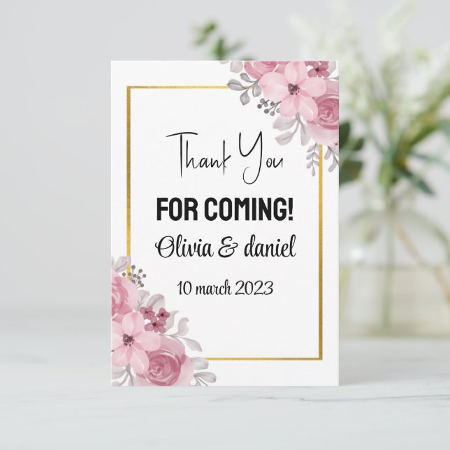 Obrigado por virem Obrigado Cartões (Em pé/Frente)