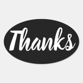 Obrigado preto e branco, você é um simples adesivo