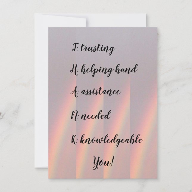 Obrigado Prism Flat Greeting Card (Frente)