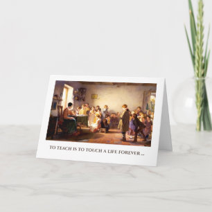 Obrigado, professor. Cartão de saudação de arte