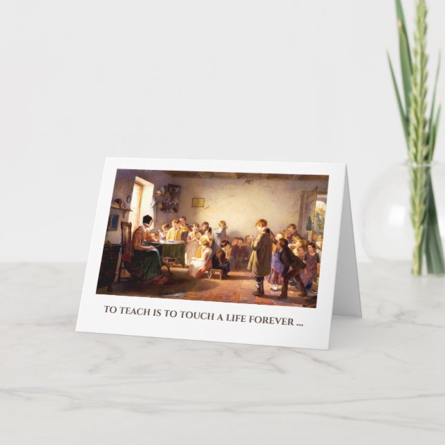 Obrigado, professor. Cartão de saudação de arte (Frente)