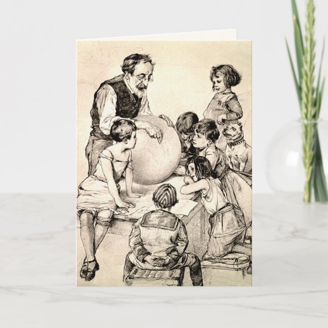 Obrigado, Professor. Cartão Personalizado Vintage  (Frente)