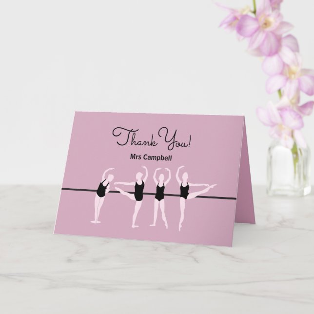 Obrigado Professor De Dança! Cartão (Orquídea)