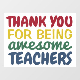 Obrigado professores diversão e colorida escola ar