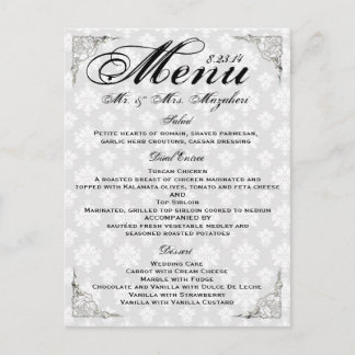 Obrigado que cor-de-rosa do menu do comensal de